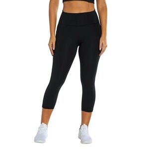 Women's GapFit Cropped Leggings, Black Size Medium NWT Moisture Wicking Side